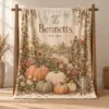 Pumpkin Garden Names Personalized Throw Blanket — main illustrative mockup