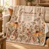 Grandma Wildflower Personalized Throw Blanket — lifestyle illustrative mockup