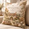 Cinnamon Cottage Name Personalized Pillow — detail illustrative mockup