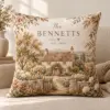 Cinnamon Cottage Name Personalized Pillow — main illustrative mockup