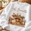 Family Hearth Crew Personalized Crewneck Sweatshirt — detail illustrative mockup