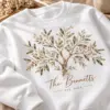 Sage Family Branch Personalized Crewneck Sweatshirt — detail illustrative mockup