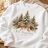 Christmas Pine Patch Personalized Crewneck Sweatshirt — detail illustrative mockup