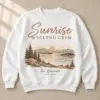 Sunrise Weekend Crew Personalized Crewneck Sweatshirt — main illustrative mockup